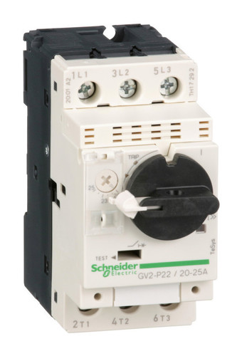 Силовой автомат для защиты двигателя Schneider Electric TeSys GV2 25А 3P, термомагнитный расцепитель