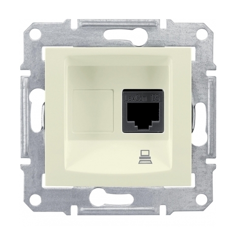 Розетка компьютерная RJ45 Cat.6 Schneider Electric SEDNA, бежевый