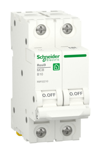 Автоматический выключатель Schneider Electric Resi9 2P 10А (B) 6кА, R9F02210