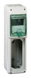 Распределительный шкаф KAEDRA, 5 мод., IP65, навесной, пластик, зеленая дверь