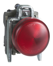 Лампа сигнальная Harmony, 22мм, 250В, AC, Красный