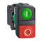 Кнопка двойная Schneider Electric Harmony 22 мм, IP66, Красный + зеленый